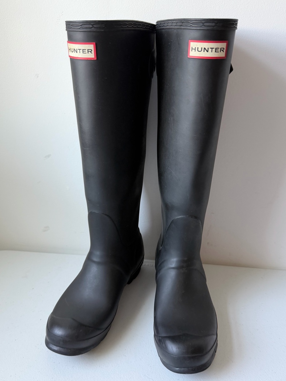 Hunter Matte Black Tall Rain Boots Size US 8 / UK 6
